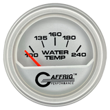 GAFFRIG 2 INCH ELECTRIC WATER TEMP 100-240 F GAUGE STEP RIM (002) / PLATINUM / PLATINUM