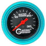 GAFFRIG 2 INCH MECHANICAL WATER PRESSURE 0-30 PSI GAUGE STEP RIM (002) / TEAL / BLACK