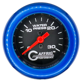 GAFFRIG 2 INCH MECHANICAL WATER PRESSURE 0-30 PSI GAUGE FAT RIM (218) / BLUE / BLACK