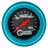 GAFFRIG 2 INCH MECHANICAL WATER PRESSURE 0-30 PSI GAUGE FAT RIM (218) / TEAL / BLACK