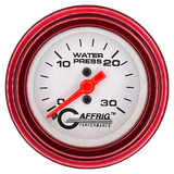 GAFFRIG 2 INCH MECHANICAL WATER PRESSURE 0-30 PSI GAUGE STEP RIM (002) / RED / WHITE