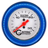 GAFFRIG 2 INCH MECHANICAL WATER PRESSURE 0-30 PSI GAUGE FAT RIM (218) / BLUE / WHITE