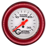 GAFFRIG 2 INCH MECHANICAL WATER PRESSURE 0-30 PSI GAUGE FAT RIM (218) / RED / WHITE