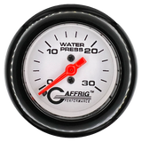 GAFFRIG 2 INCH MECHANICAL WATER PRESSURE 0-30 PSI GAUGE FAT RIM (218) / BLACK / WHITE