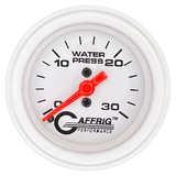 GAFFRIG 2 INCH MECHANICAL WATER PRESSURE 0-30 PSI GAUGE STEP RIM (002) / WHITE / WHITE