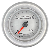 GAFFRIG 2 INCH MECHANICAL WATER PRESSURE 0-30 PSI GAUGE FAT RIM (218) / PLATINUM / PLATINUM