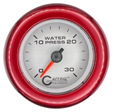 GAFFRIG 2 INCH MECHANICAL WATER PRESSURE 0-30 PSI GAUGE FAT RIM (218) / RED / PLATINUM