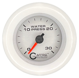 GAFFRIG 2 INCH MECHANICAL WATER PRESSURE 0-30 PSI GAUGE FAT RIM (218) / WHITE / PLATINUM