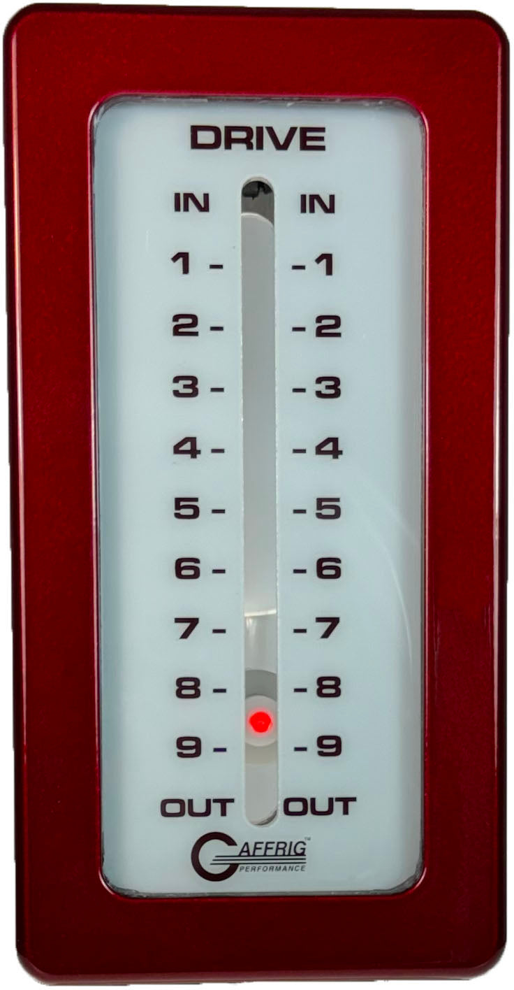 GAFFRIG PART #200 MECHANICAL INDICATOR - 1 DRIVE MERCURY CARD - WHITE DIAL RED