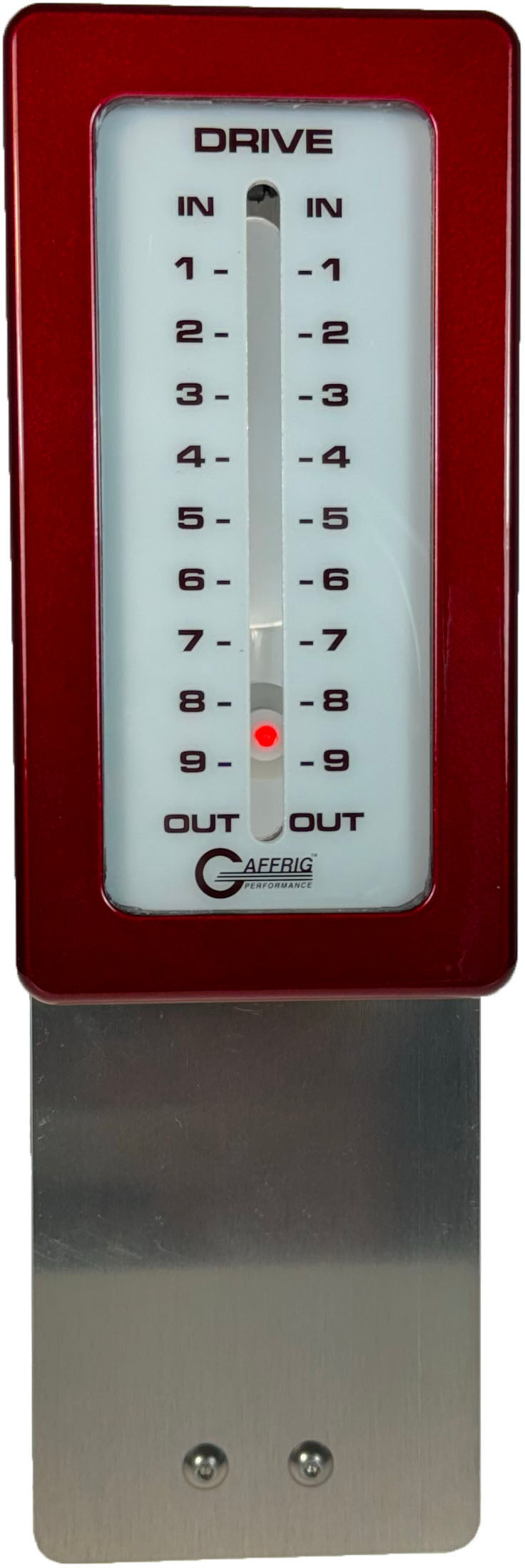 GAFFRIG PART #200 MECHANICAL INDICATOR - 1 DRIVE MERCURY CARD - WHITE DIAL RED