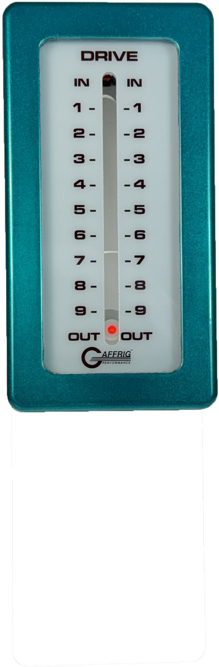 GAFFRIG PART #200 MECHANICAL INDICATOR - 1 DRIVE MERCURY CARD - WHITE DIAL TEAL