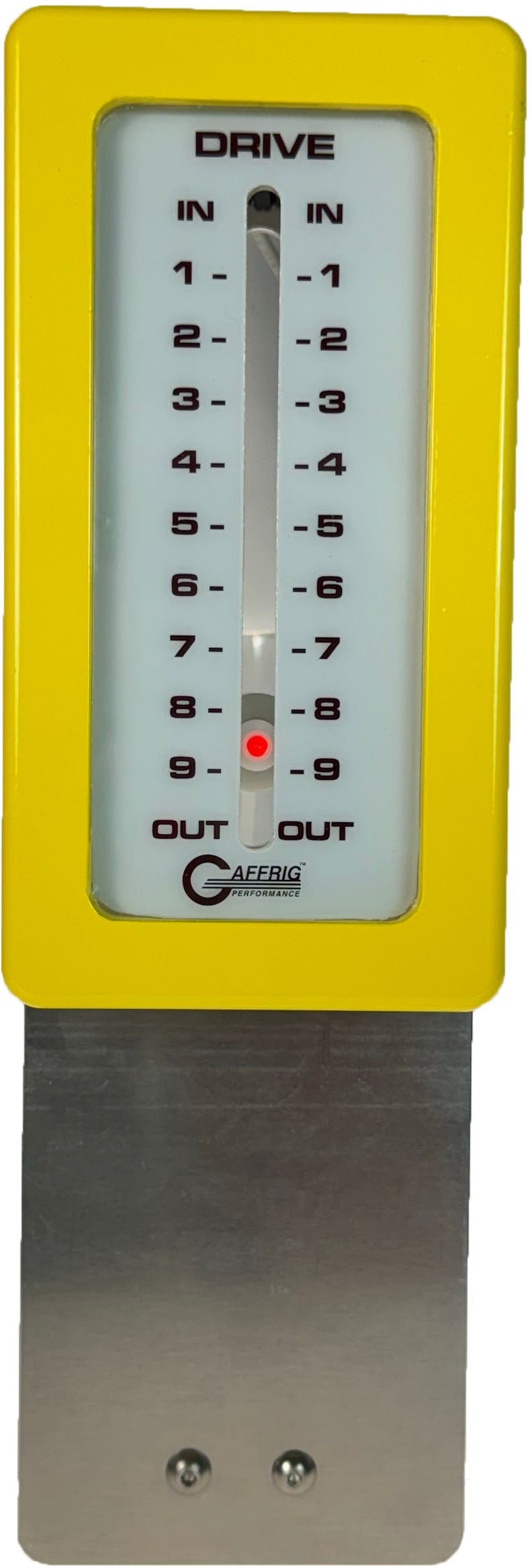 GAFFRIG PART #200 MECHANICAL INDICATOR - 1 DRIVE MERCURY CARD - WHITE DIAL YELLOW