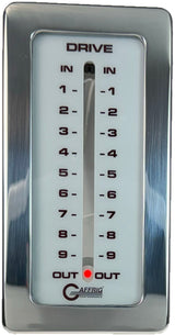 GAFFRIG PART #200 MECHANICAL INDICATOR - 1 DRIVE MERCURY CARD - WHITE DIAL CHROME/POLISHED