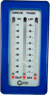 GAFFRIG PART #204 MECHANICAL INDICATOR - 1 DRIVE 2 TABS MERCURY CARD - WHITE DIAL BLUE