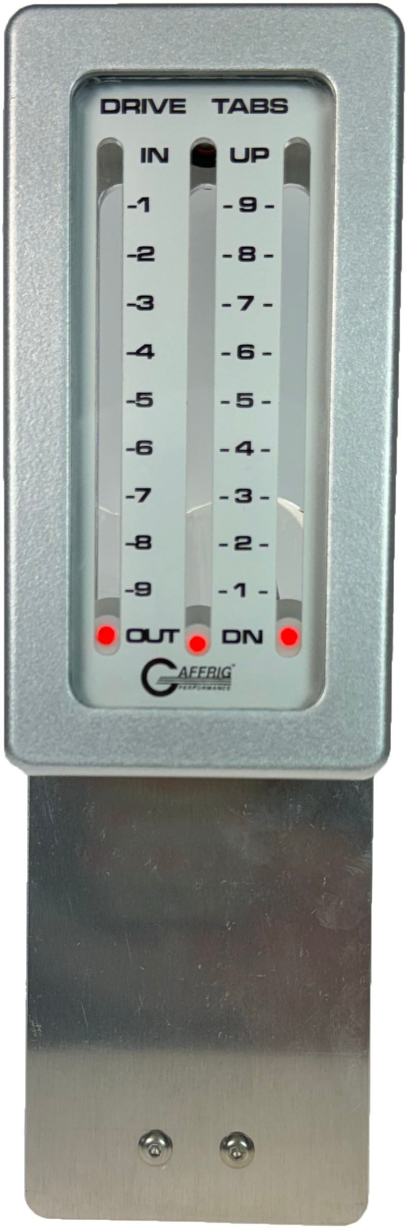 GAFFRIG PART #204 MECHANICAL INDICATOR - 1 DRIVE 2 TABS MERCURY CARD - WHITE DIAL PLATINUM