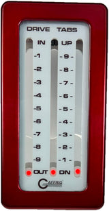 GAFFRIG PART #204 MECHANICAL INDICATOR - 1 DRIVE 2 TABS MERCURY CARD - WHITE DIAL RED