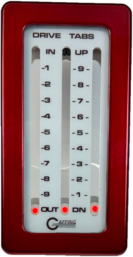 GAFFRIG PART #204 MECHANICAL INDICATOR - 1 DRIVE 2 TABS MERCURY CARD - WHITE DIAL RED