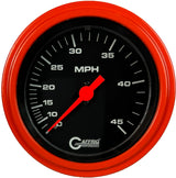 GAFFRIG 3 3/8 INCH MECHANICAL DRY SPEEDOMETER 45 MPH - HEAD ONLY STEP RIM (008) / ORANGE / BLACK