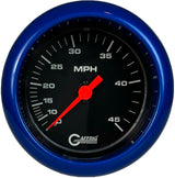 GAFFRIG 3 3/8 INCH MECHANICAL DRY SPEEDOMETER 45 MPH - HEAD ONLY FAT RIM (338) / BLUE / BLACK