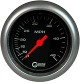 GAFFRIG 3 3/8 INCH MECHANICAL DRY SPEEDOMETER 45 MPH - HEAD ONLY FAT RIM (338) / PLATINUM / BLACK