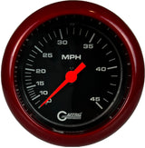 GAFFRIG 3 3/8 INCH MECHANICAL DRY SPEEDOMETER 45 MPH - HEAD ONLY FAT RIM (338) / RED / BLACK