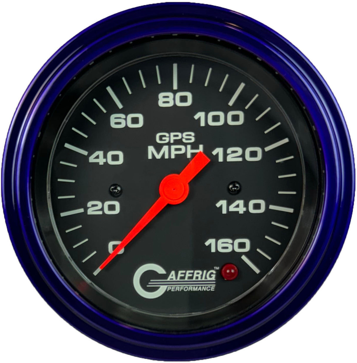 GAFFRIG 3 3/8 INCH GPS ANALOG SPEEDOMETER KIT - 160 MPH - BLACK STEP RIM / PURPLE