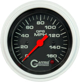 GAFFRIG 3 3/8 INCH GPS ANALOG SPEEDOMETER KIT - 160 MPH - BLACK STEP RIM / WHITE