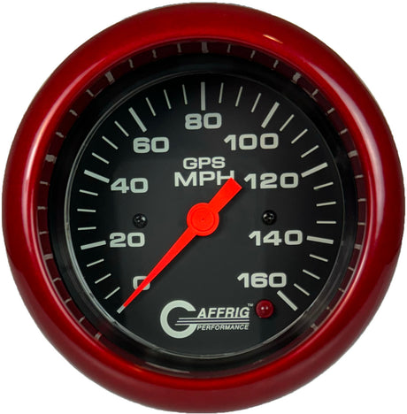 GAFFRIG 3 3/8 INCH GPS ANALOG SPEEDOMETER - 160 MPH - OLD STYLE - BLACK