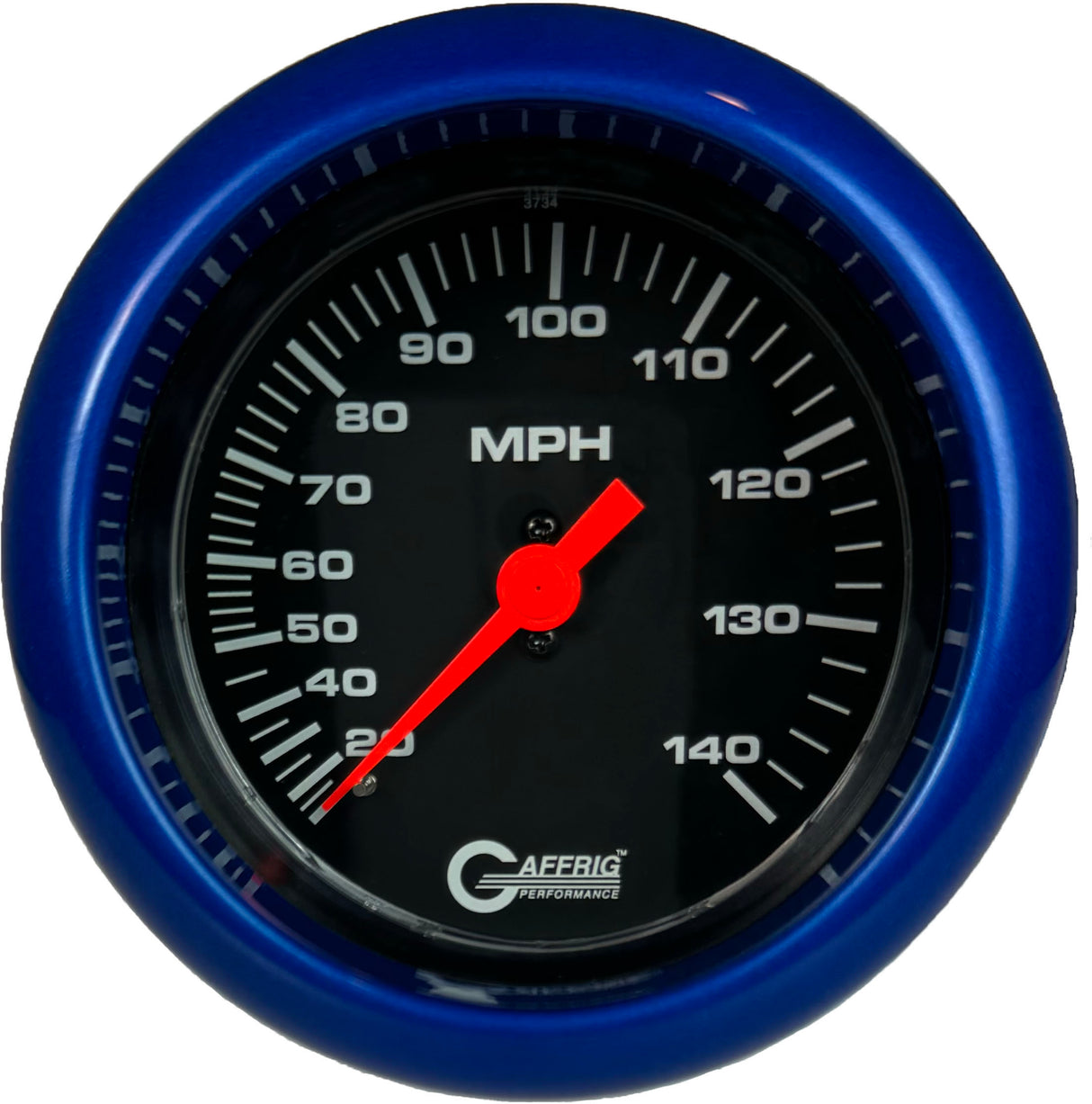 GAFFRIG 3 3/8 INCH MECHANICAL DRY SPEEDOMETER 140 MPH KIT FAT RIM (338) / BLUE / BLACK