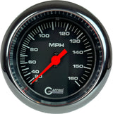 GAFFRIG 3 3/8 INCH MECHANICAL DRY SPEEDOMETER 160 MPH KIT BLACK / FAT RIM (338) / POLISHED/CHROME