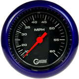 GAFFRIG 3 3/8 INCH MECHANICAL DRY SPEEDOMETER 60 MPH KIT BLACK / FAT RIM (338) / PURPLE