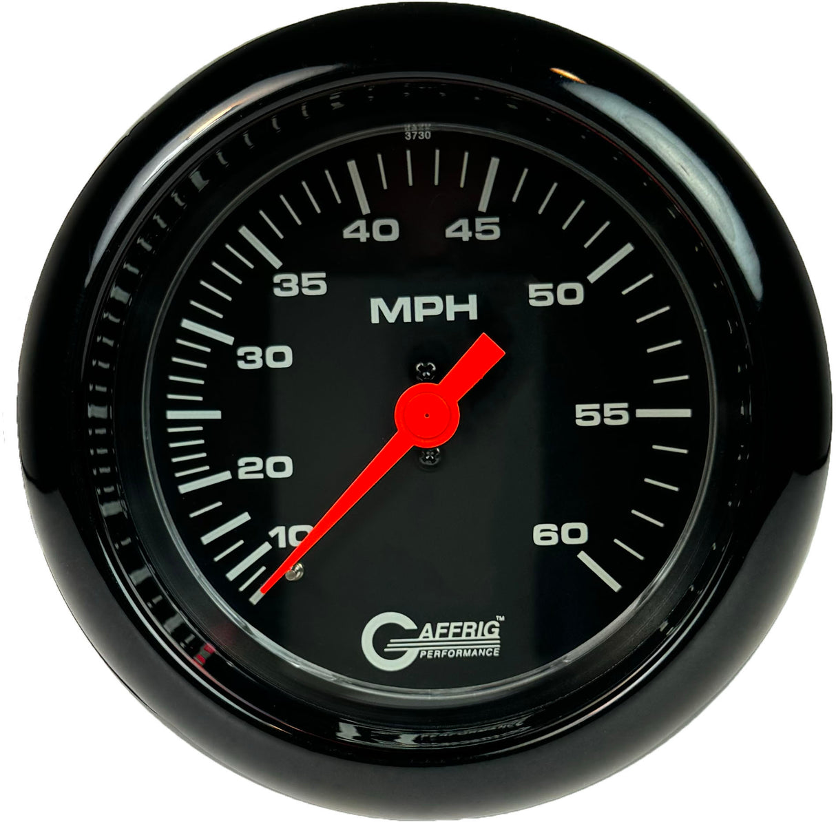 GAFFRIG 3 3/8 INCH MECHANICAL DRY SPEEDOMETER 60 MPH KIT BLACK / FAT RIM (338) / BLACK