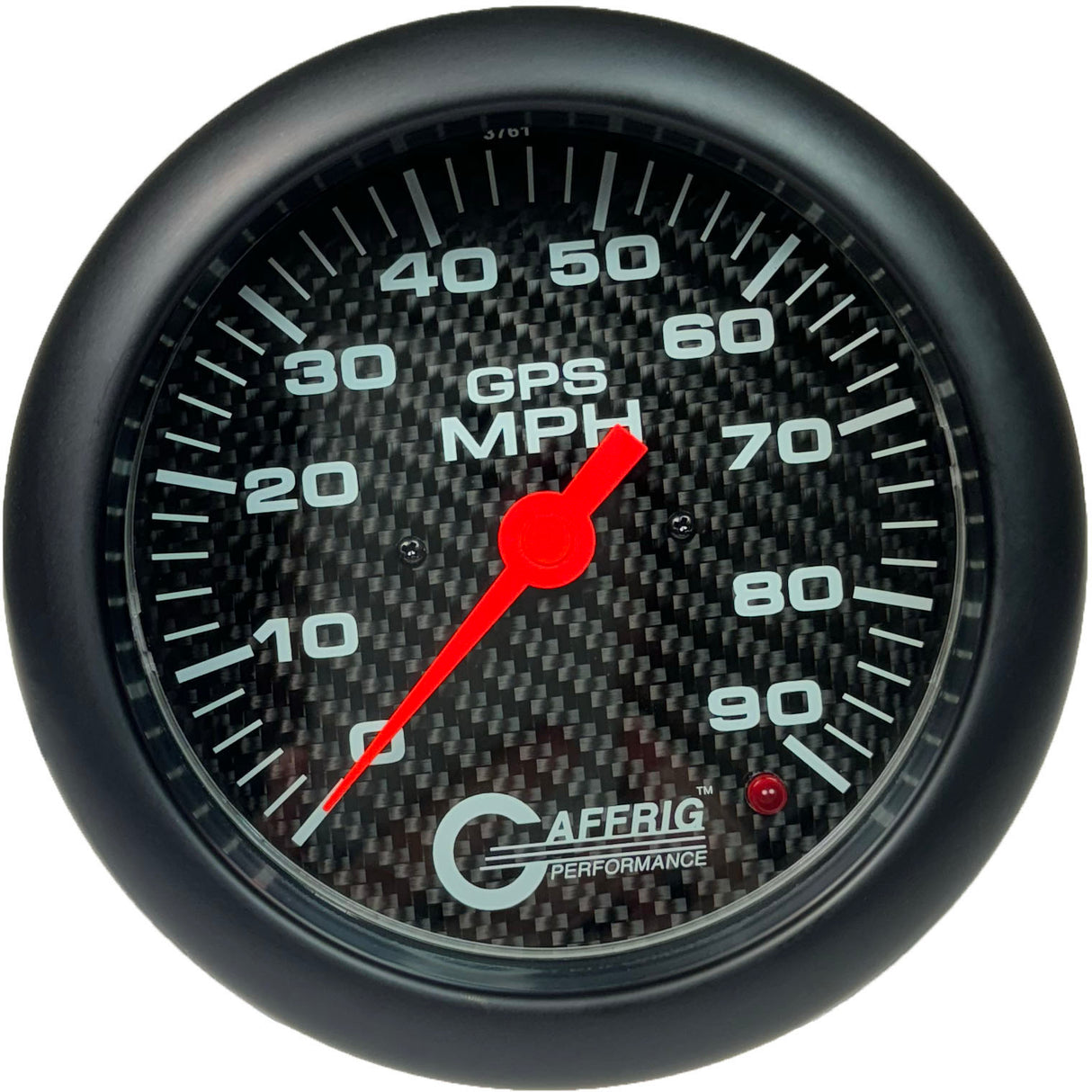 GAFFRIG 4 5/8 INCH GPS SPEEDOMETER - HEAD ONLY - CARBON FIBER BLACK / 90 MPH