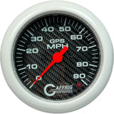 GAFFRIG 4 5/8 INCH GPS SPEEDOMETER - HEAD ONLY - CARBON FIBER WHITE / 90 MPH