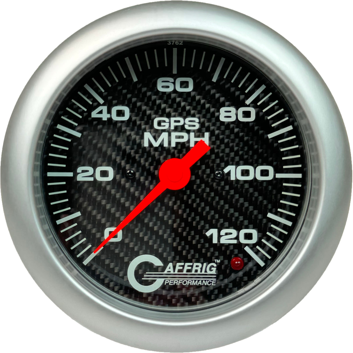 GAFFRIG 4 5/8 INCH GPS SPEEDOMETER - HEAD ONLY - CARBON FIBER PLATINUM / 120 MPH