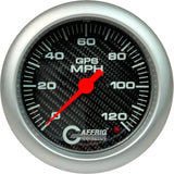 GAFFRIG 4 5/8 INCH GPS SPEEDOMETER - HEAD ONLY - CARBON FIBER PLATINUM / 120 MPH