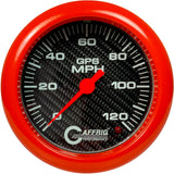 GAFFRIG 4 5/8 INCH GPS SPEEDOMETER - HEAD ONLY - CARBON FIBER ORANGE / 120 MPH