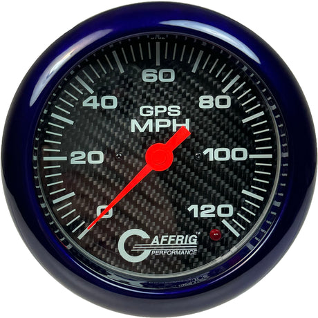 GAFFRIG 4 5/8 INCH GPS SPEEDOMETER - HEAD ONLY - CARBON FIBER PURPLE / 120 MPH