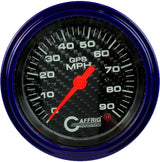 GAFFRIG 3 3/8 INCH GPS SPEEDOMETER - HEAD ONLY - CARBON FIBER STEP RIM (008) / PURPLE / 90 MPH