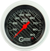 GAFFRIG 3 3/8 INCH GPS SPEEDOMETER - HEAD ONLY - CARBON FIBER STEP RIM (008) / WHITE / 90 MPH