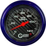 GAFFRIG 3 3/8 INCH GPS SPEEDOMETER - HEAD ONLY - CARBON FIBER STEP RIM (008) / PURPLE / 120 MPH