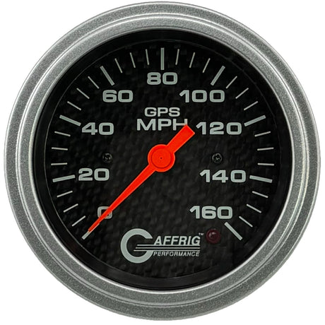 GAFFRIG 3 3/8 INCH GPS SPEEDOMETER - HEAD ONLY - CARBON FIBER
