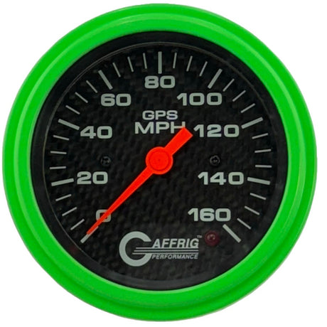 GAFFRIG 3 3/8 INCH GPS SPEEDOMETER - HEAD ONLY - CARBON FIBER
