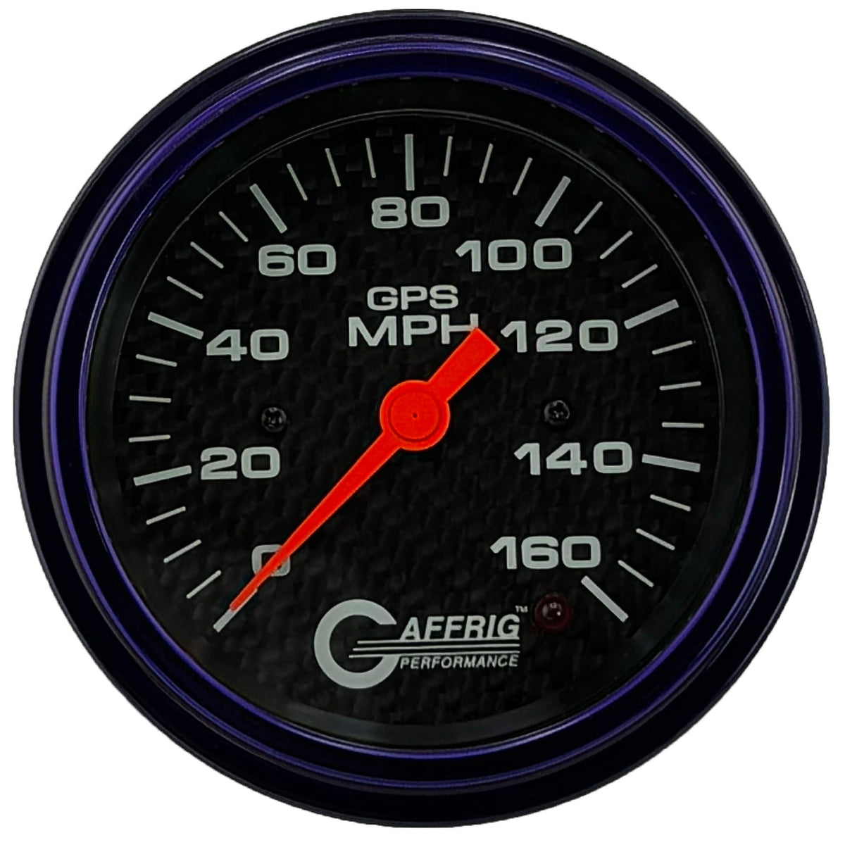 GAFFRIG 3 3/8 INCH GPS SPEEDOMETER - HEAD ONLY - CARBON FIBER