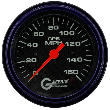 GAFFRIG 3 3/8 INCH GPS SPEEDOMETER - HEAD ONLY - CARBON FIBER