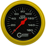 GAFFRIG 3 3/8 INCH GPS SPEEDOMETER - HEAD ONLY - CARBON FIBER