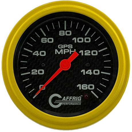 GAFFRIG 3 3/8 INCH GPS SPEEDOMETER - HEAD ONLY - CARBON FIBER