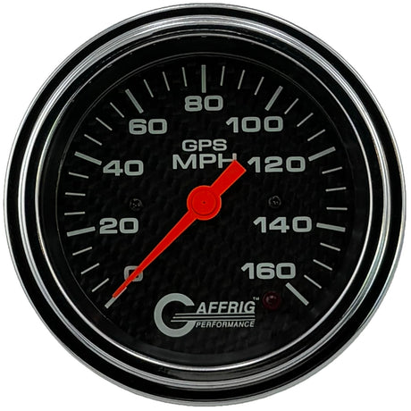 GAFFRIG 3 3/8 INCH GPS SPEEDOMETER - HEAD ONLY - CARBON FIBER