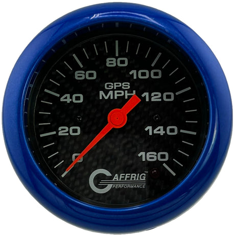 GAFFRIG 3 3/8 INCH GPS SPEEDOMETER - HEAD ONLY - CARBON FIBER