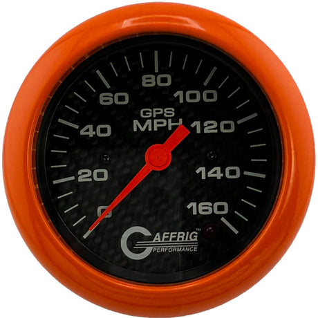 GAFFRIG 3 3/8 INCH GPS SPEEDOMETER - HEAD ONLY - CARBON FIBER